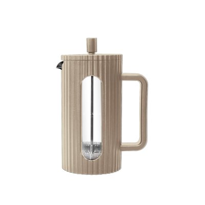 CAFETERA PRENSA FRANCESA SAKURA INFUSA BEIGE 3 POCILLOS