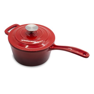 CACEROLA HIERRO FUNDIDO SAKURA ROJA C/TAPA 19CM