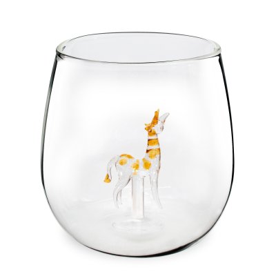 VASO DE VIDRIO SAKURA CRYSTAL SAFARI GIRAFFE 350 ML