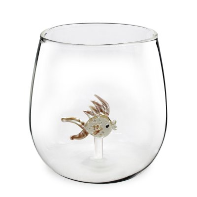 VASO DE VIDRIO SAKURA CRYSTAL SAFARI TROPICAL FISH 350 ML