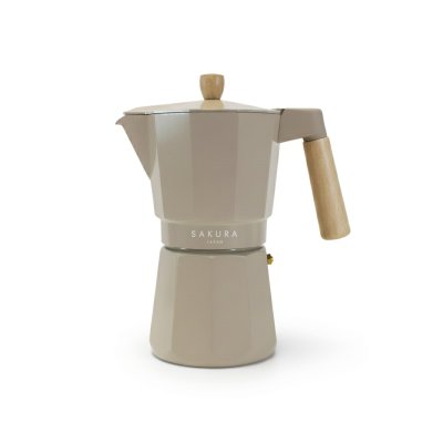 CAFETERA MOKA SAKURA AURORA LATTE SAND CREAM 9 POCILLOS