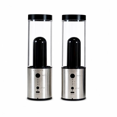 SAKURA SALT & PEPPER SET PRESTIGE ELECTRIC - ELECTRIC SALT AND PEPPER MILLS 20 CM