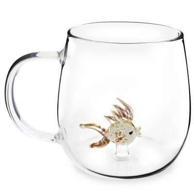 TAZA DE VIDRIO SAKURA CRYSTAL SAFARI TROPICAL FISH 350 ML