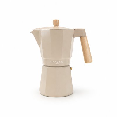 SAKURA AURORA EDITION MOKA POT LATTE SAND CREAM 9 CUPS