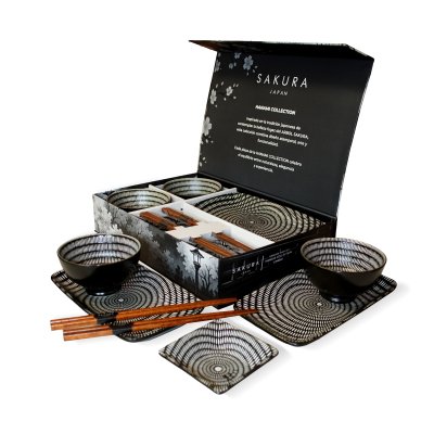 SET X8 PIEZAS SAKURA OMAKASE P/ SUSHI DE PORCELANA - HANAMI COLLECTION GIFT BOX