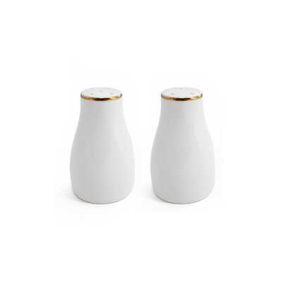 SET SALT & PEPPER SAKURA GOLD - SALERO + PIMENTERO WHITE & GOLD