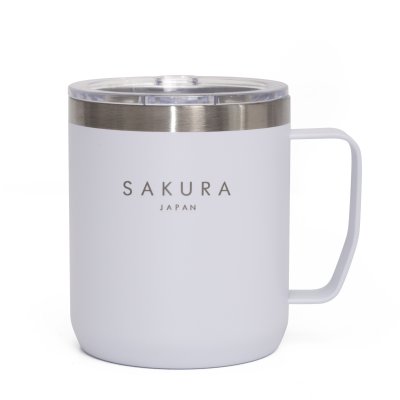 JARRO MUG TAZA TERMICA HERMETICA SAKURA HIKER BLANCA 354 ML