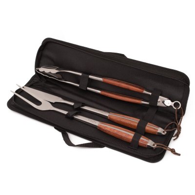 SAKURA GRILL MASTER SET - KIT PARRILLERO DE ASADO SAKURA 3 PIEZAS +  FUNDA