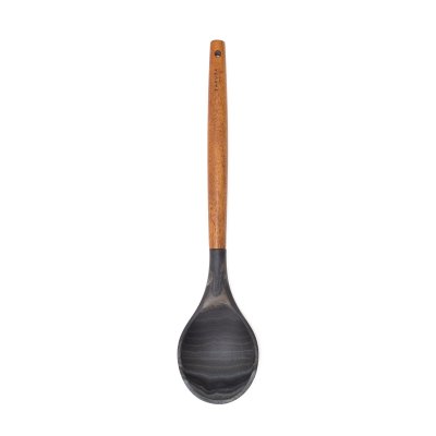 CUCHARA CLASICA SAKURA PHUKET 31.5 CMS -  ACACIA + SILICONA MARMOLADA BLACK