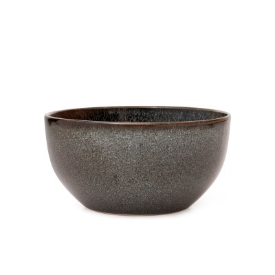 BOWL SAKURA LAVA BLACK REACTIVE GLAZE DE PORCELANA 14,5 CM