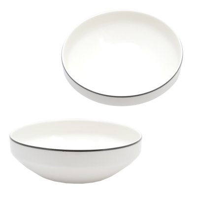 BOWL SAKURA WHITE & BLACK DE PORCELANA 13 CMS